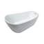 Baignoire de trempage autoportante en acrylique avec robinet 55 po x 28 po