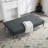63"modern living room futon sofabed, polyester fabric, quick conversion-741397818