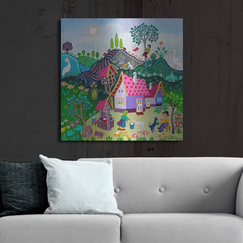  «When A Pig Flies» par Koday, art mural en métal, 36 po x 36 po, H 36 po x l 36 po