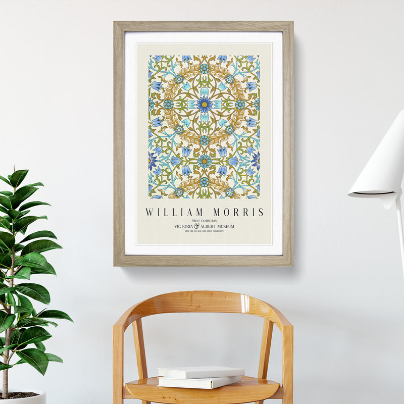 Vine Pattern Vol.3 by William Morris - Framed Print, Oak, 65cm H x 48cm W x 2cm D