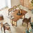 Modern Nut-Brown Rectangular Solid Wood Dining Table-122910179