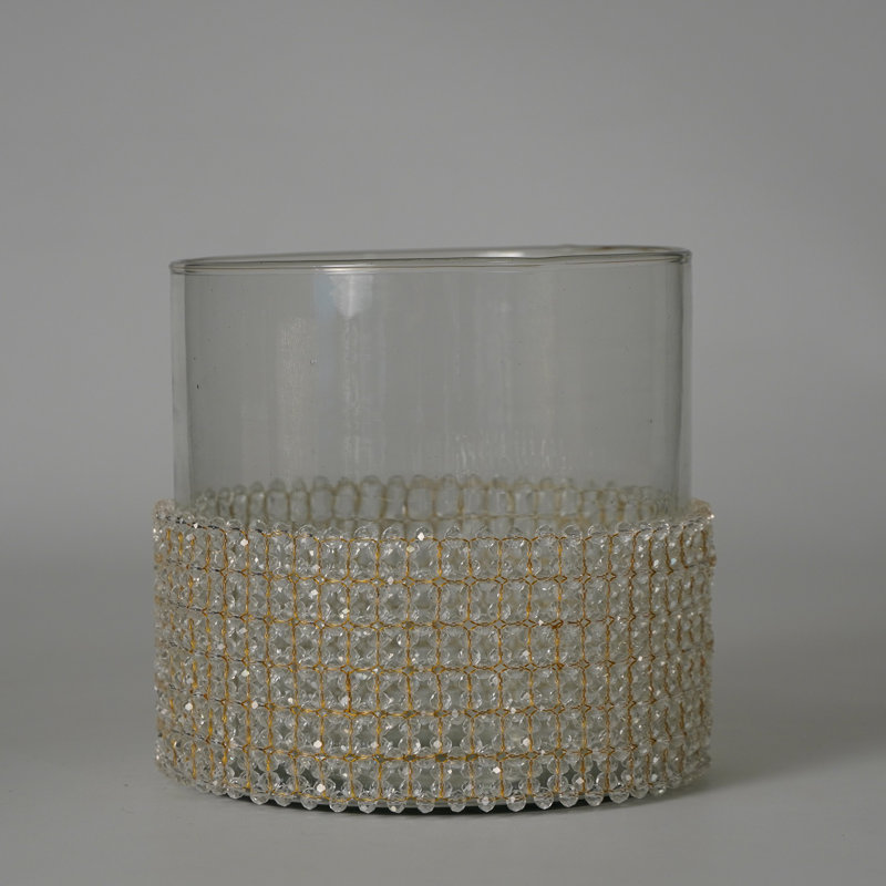 Jalinqua Glass Tabletop Votive Holder, 6" H x 6" W x 6" D