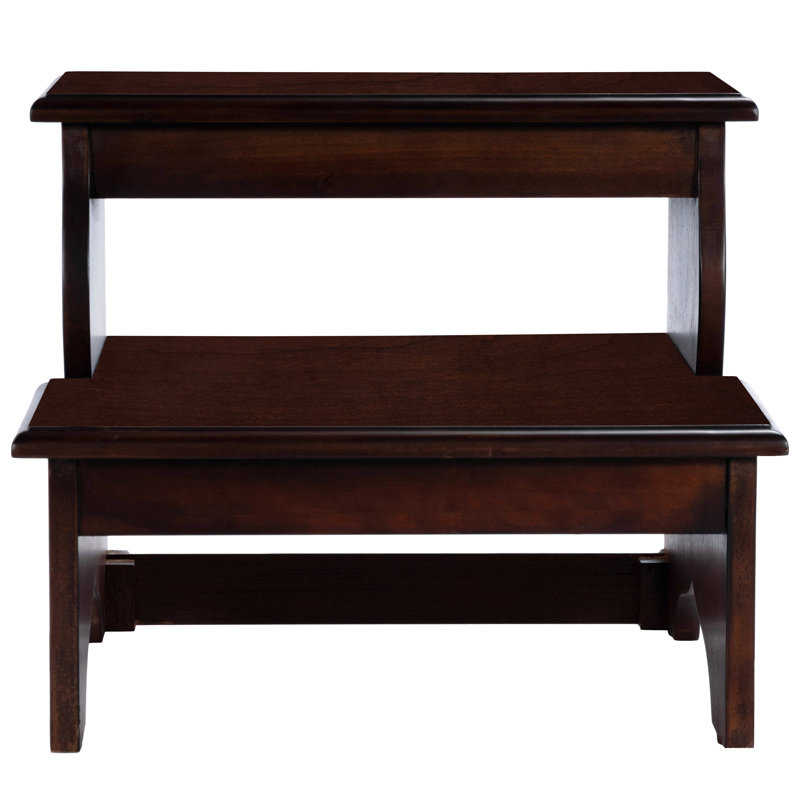 Ashvir 2 - Step Wood Lightweight Step Stool, Plantation Cherry