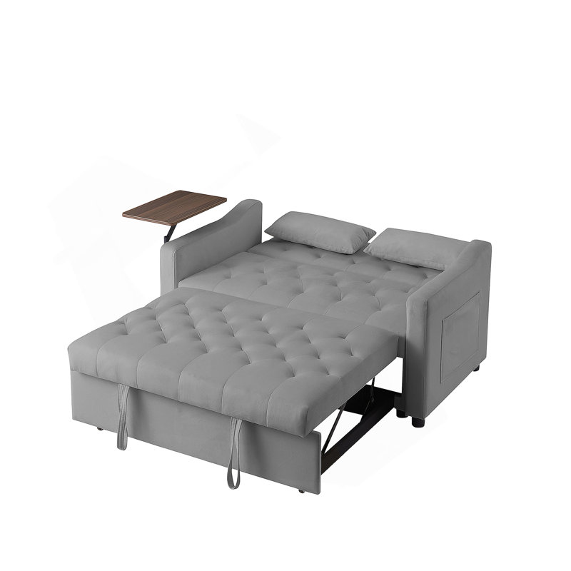 Luxueux canapé-lit en velours avec mousse de haute qualité et structure en bois durable, parfait pour les intérieurs modernes et classiques.