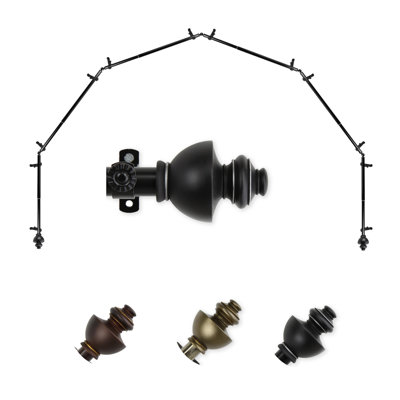 Tringle à rideaux simple à 6 côtés Andreasen