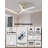 52" Emileo Ceiling Fan with LED Lights White Gold-1344269467