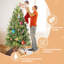 Arbre de Noël 6 pi avec 1032 pointes PE + PVC - Arbre de Noël complet et réaliste, assemblage facile, support en métal stable, décoration de Noël classique