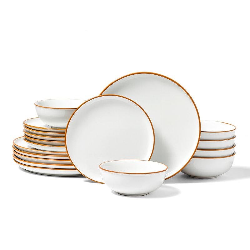 Ensemble de vaisselle et assiettes en céramique, 18
