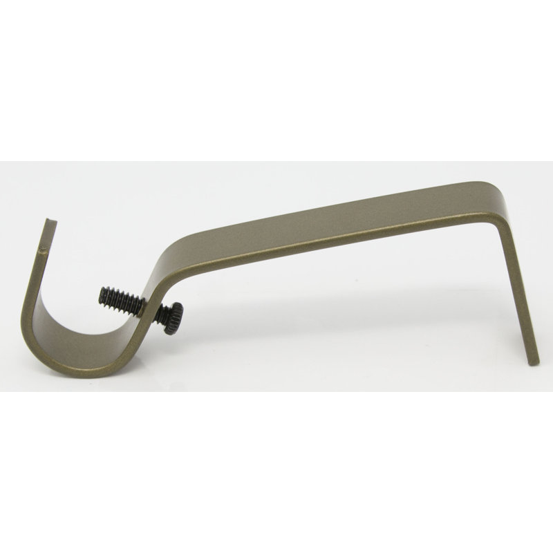 Support de fixation pour rideaux non réglable Perryville, Or antique, H 4 po x l 1,375 po x P 1 po