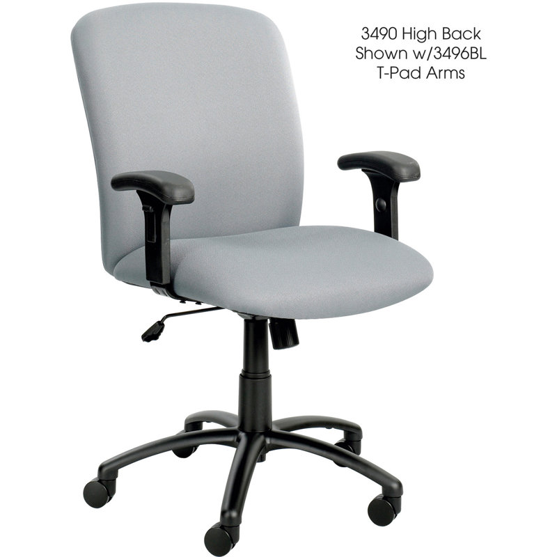 Black Adjustable Height T-Pad Arms for Big & Tall Chairs