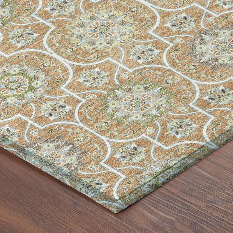 Machine Washable Indoor/Outdoor Chantille ACN2670 Modern Rug, 9' x 12', Copper