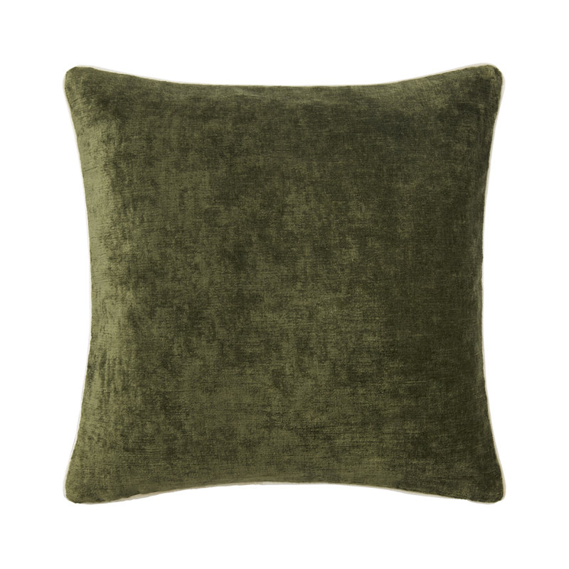 Orpheo Decorative Pillow, Olive Green, Square 18"