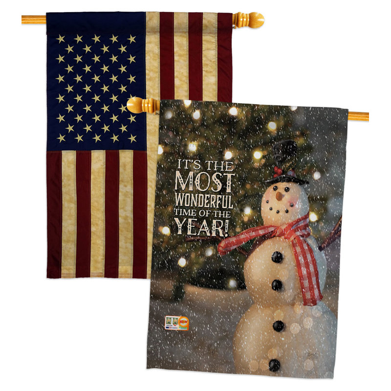 Drapeau de maison à 2 côtés en polyester / mélange de polyester 40 x 28 po