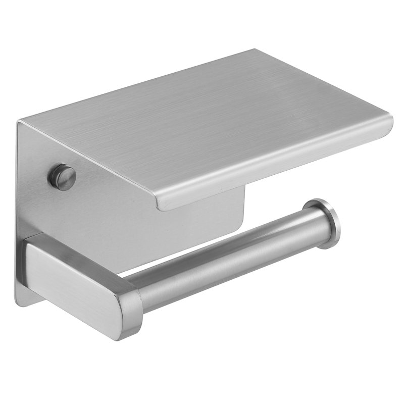 Wall Mounted Toilet Paper Holder, Brushed Nickel
