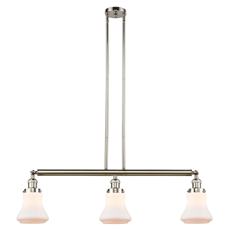 Edda 3 - Light Kitchen Island Pendant, Clear, Matte Black, 6 Watt Vinage LED Bulb