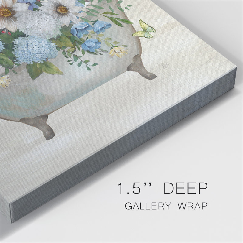 Toile tendue Blooming Bath II-Gallery, H 32 po x l 32 po x P 1,5 po