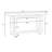 59.1" Painted Entryway Table With Pine Veneer,Unique Triple Rectangle Design Console Table With Thick Pine Wood Legs,Extra Long Sofa Table Versatile For Hallway, Living Room,Kitchen