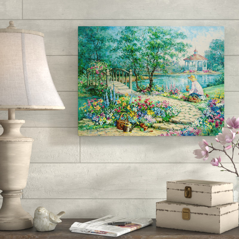 «Garden Allure» par Barbara Mock, reproduction sur toile, H 14 po x l 19 po x P 2 po