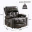 Le fauteuil électrique électrique Power Lift, adapté aux personnes âgées, avec fonctions de chauffage et de vibration, cuir polaire avec USB, peut être utilisé pour s'allonger. Brun-768581073