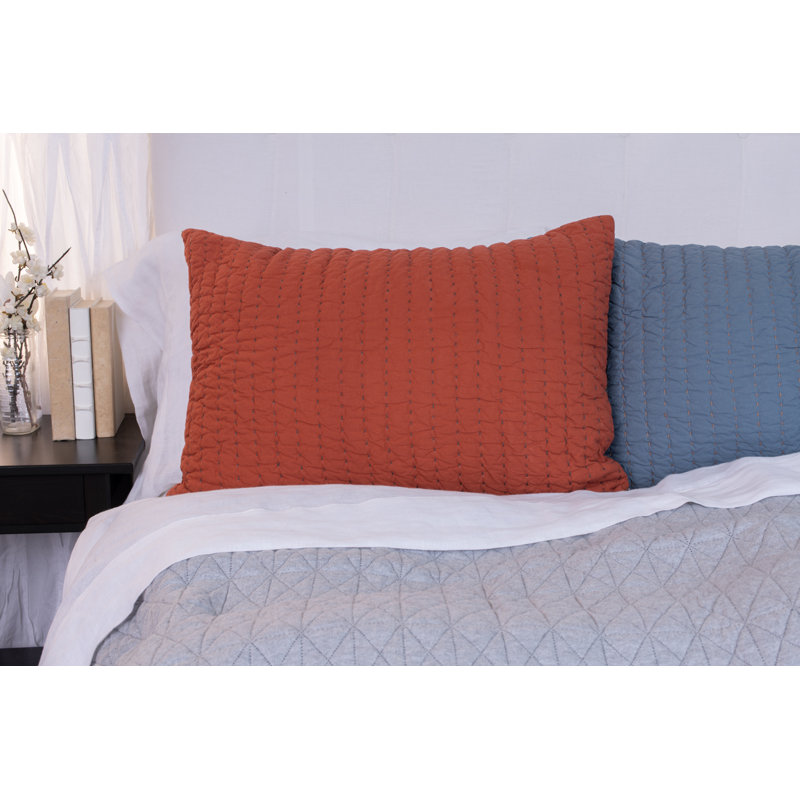Twain Quilt, Twin Quilt, Brick/Charcoal