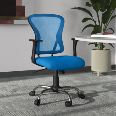 Mid-Back Mesh Swivel Task Office Chair with Chrome Base and Arms