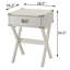 Table de bout blanche avec tiroir de rangement - Base pratique et attrayante en bois moderne pour chambres-948251260