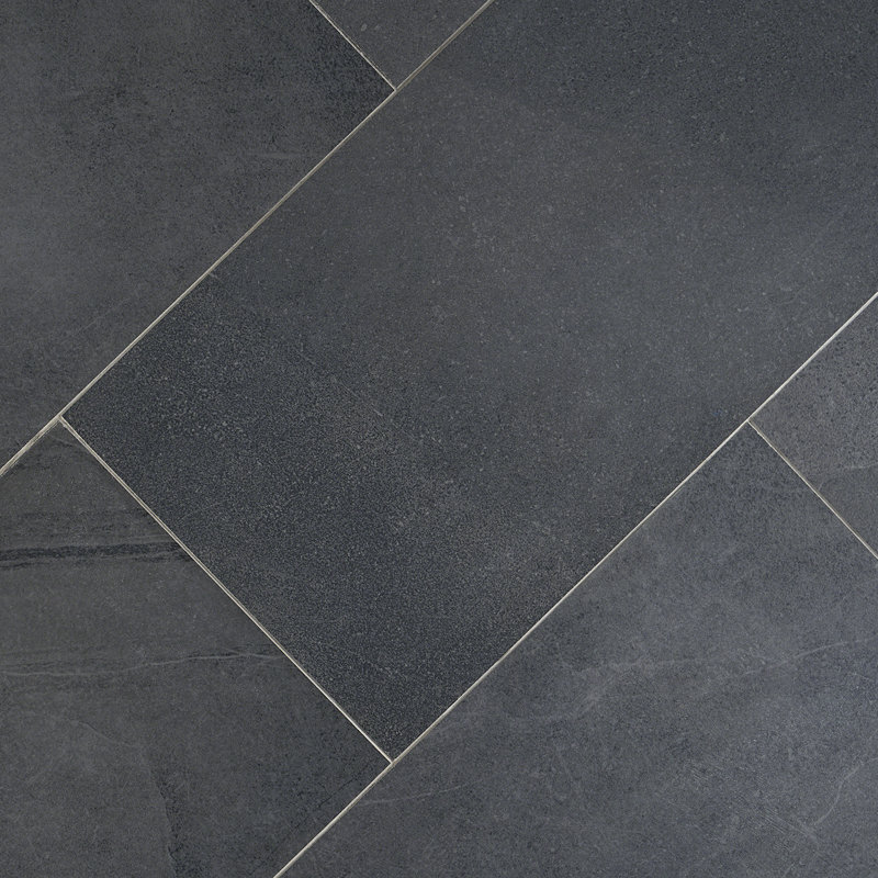  Carreau de porcelaine de 12 po x 24 po Belmont, Noir