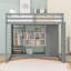 Lit mezzanine en bois avec tablettes, garde-robe et garde-corps-764968090-764968092