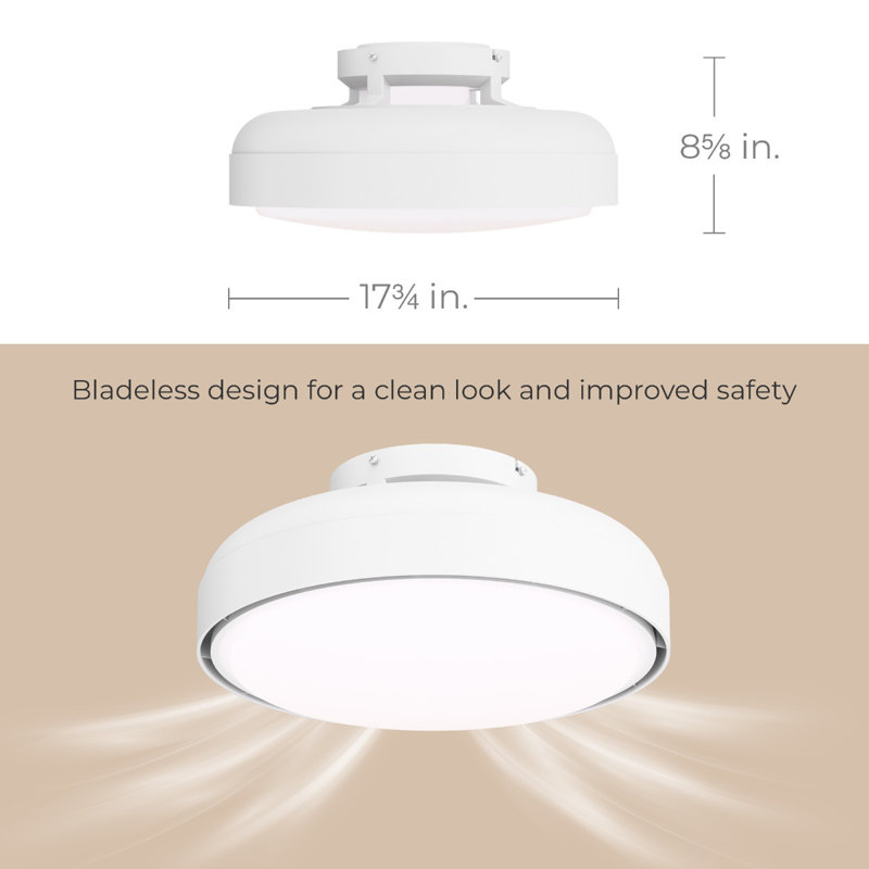 Ventilateur de plafond encastré Smart Flow 18 po 2700K-6000K