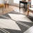 Akikur Geometric Ivory/Black Area Rug-737397853