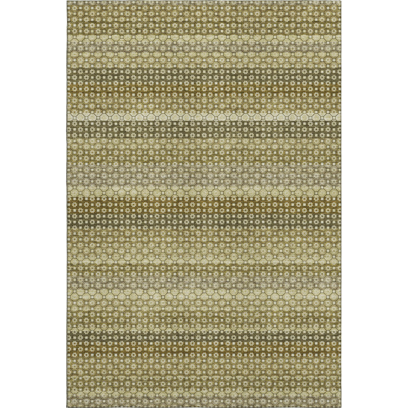 Premium Machine Washable Elize AMF1419 Stripes Rug, Rectangle 2'6" x 3'10"