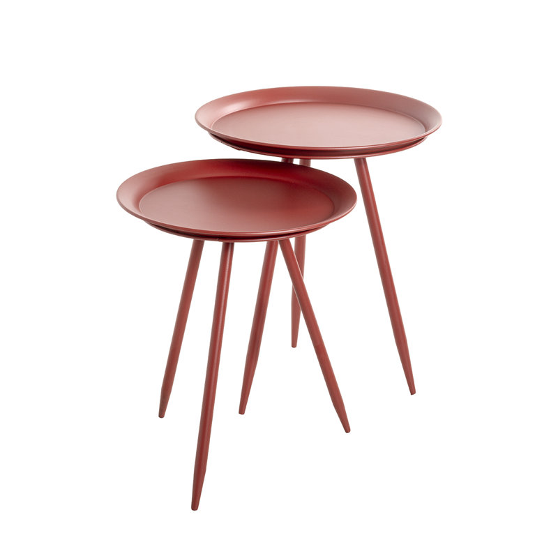 Orion 3 Legs End Table, Red
