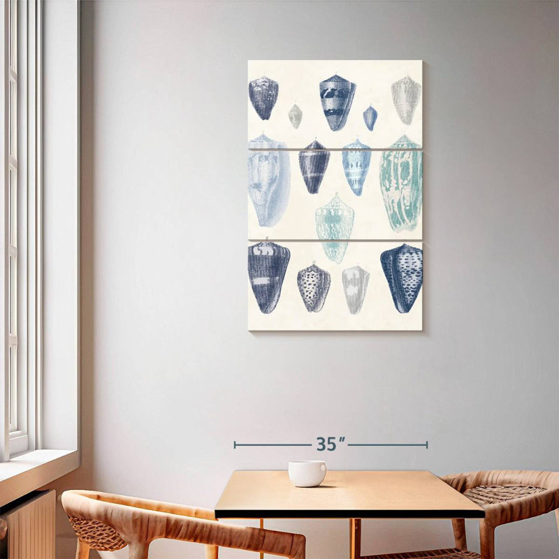 Aletra Blue Shell Assortment I, 57" H x 36" W