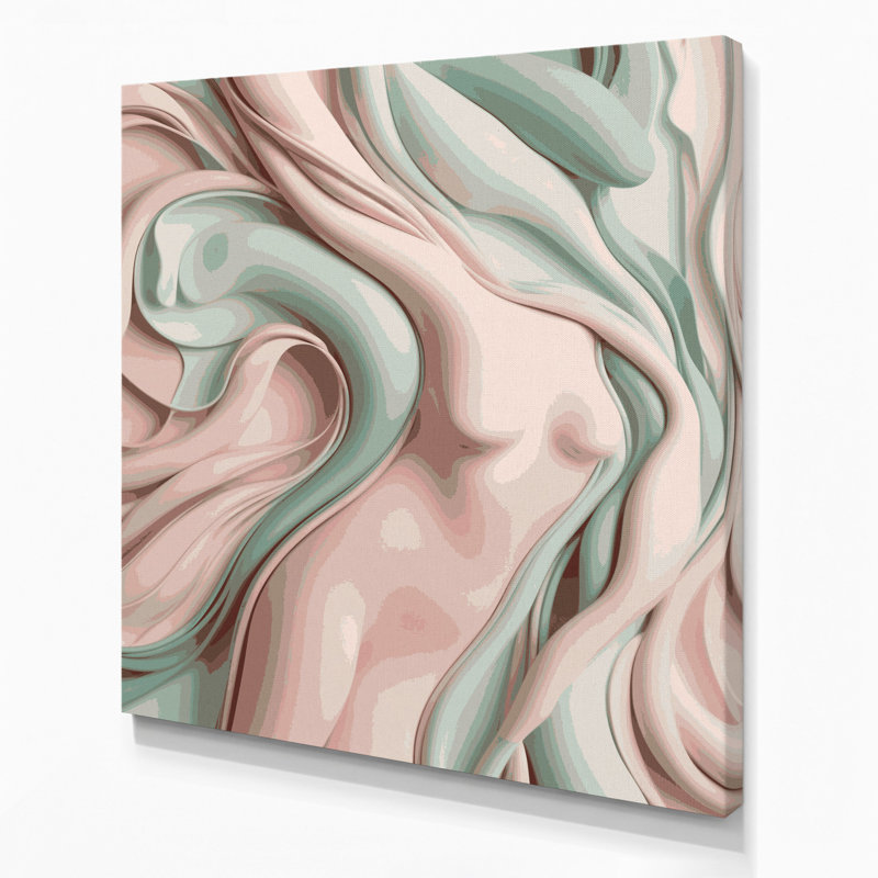 Art mural abstrait sur toile gris figuratif, 12" H x 12" W