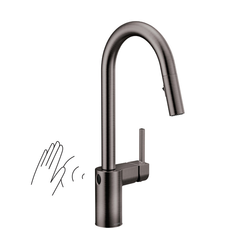 Robinet de cuisine à poignée simple Moen Align MotionSense Wave avec technologie Power Clean