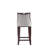 Emperor Traditional Vegan Leather Upholstered Beech Wood Bar Stool in Light Gray-90541466