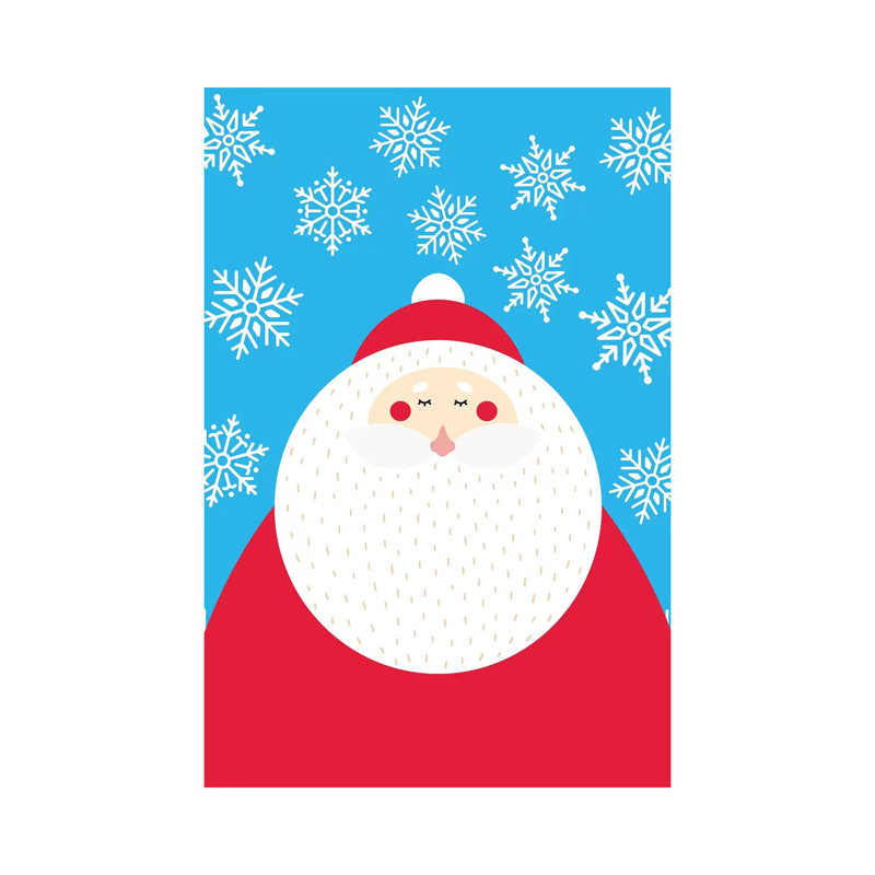 Snowflake Santa Claus by Seven Trees Design - No Frame Gallery-Wrapped Canvas Giclée on Canvas, 30.48cm H x 20.32cm W