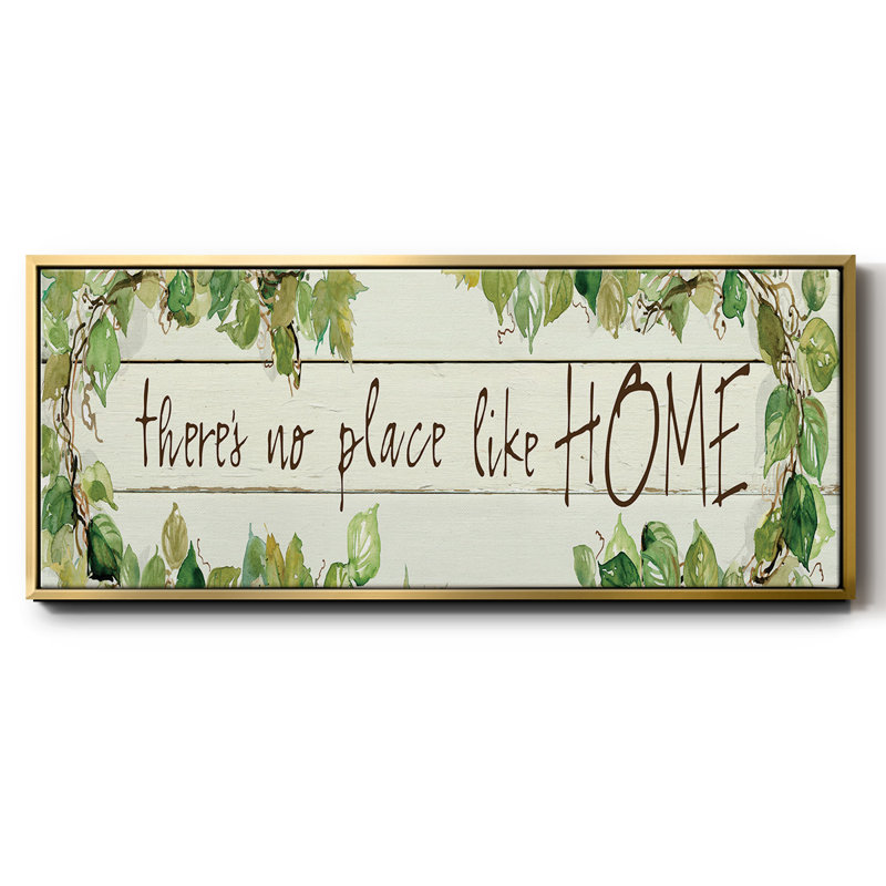 No Place Like Home - Toile encadrée, H 12 po x l 30 po