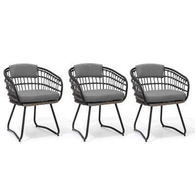 Ardella Outdoor Dining Chair With Removable Cushion by Bay Isle Home