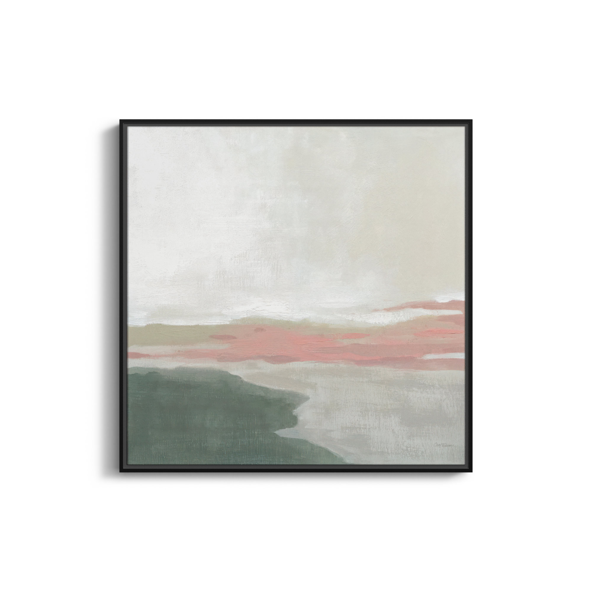 Still Lake by Carol Robinson - Floater Frame Print on Canvas, 31.5" H x 31.5" W x 2" D, Black