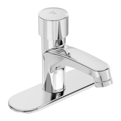 Robinet de salle de bain à trou unique avec poignée simple et plaque de comptoir de 4 pouces Scot (0,5 GPM) Scot