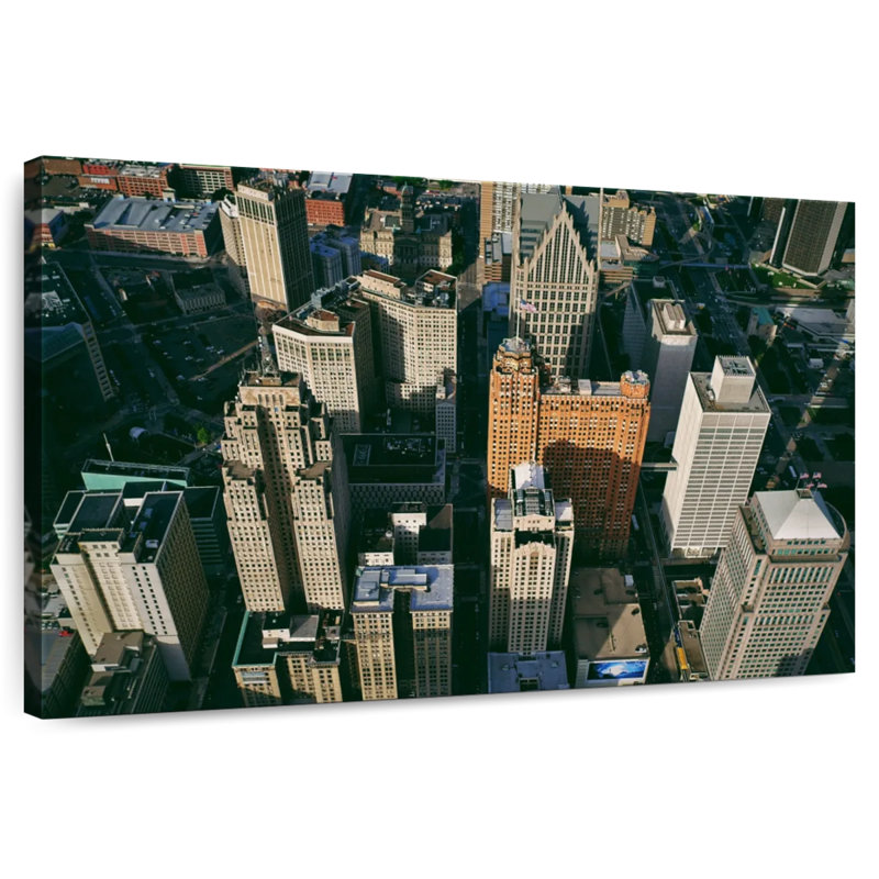 Nicci Downtown Detroit Skycrapers, H 16 po x l 24 po