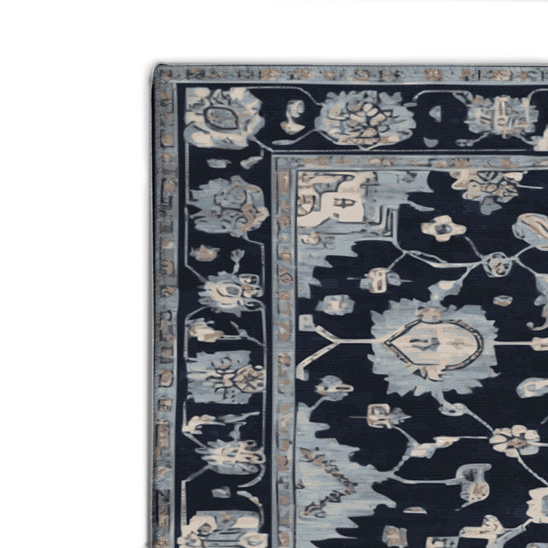 Overdyed Gray Indoor and Outdoor Area Rug, Rectangle 4' x 6'