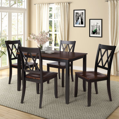 5-Piece Dining Table Set, Kitchen Table and Chairs