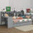 Wooden Daybed With 3 Drawers, USB Ports And Desk-104831534-104831535
