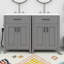 Meuble-lavabo moderne de 48 pouces avec lavabo en céramique, tiroir rabattable, tablettes de porte à double couche