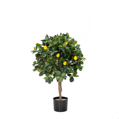 90cm Faux Lemon Tree in Pot Liner