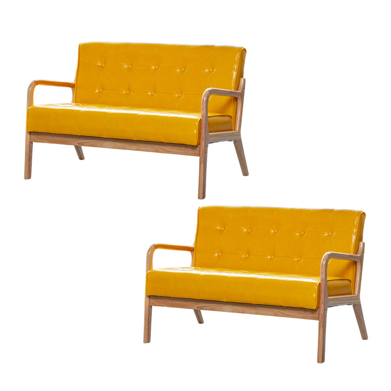 Causeuse 42,5 po Jahquell, Similicuir jaune