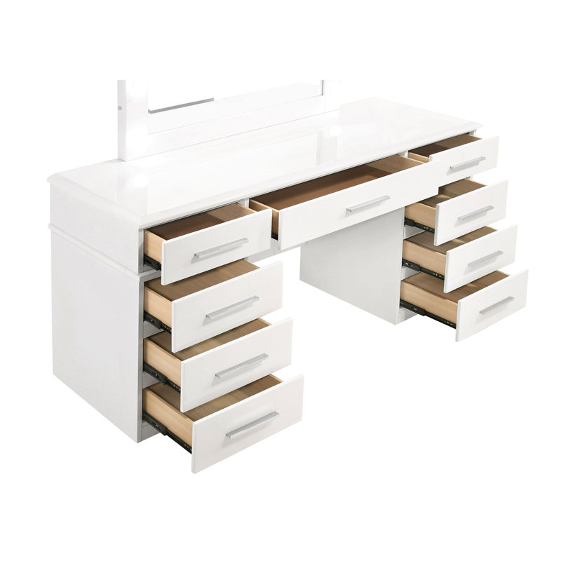 Bureau de coiffeuse 9 tiroirs Sarah