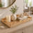 Hand-Carved Mango Wood Serving Tray with Handles